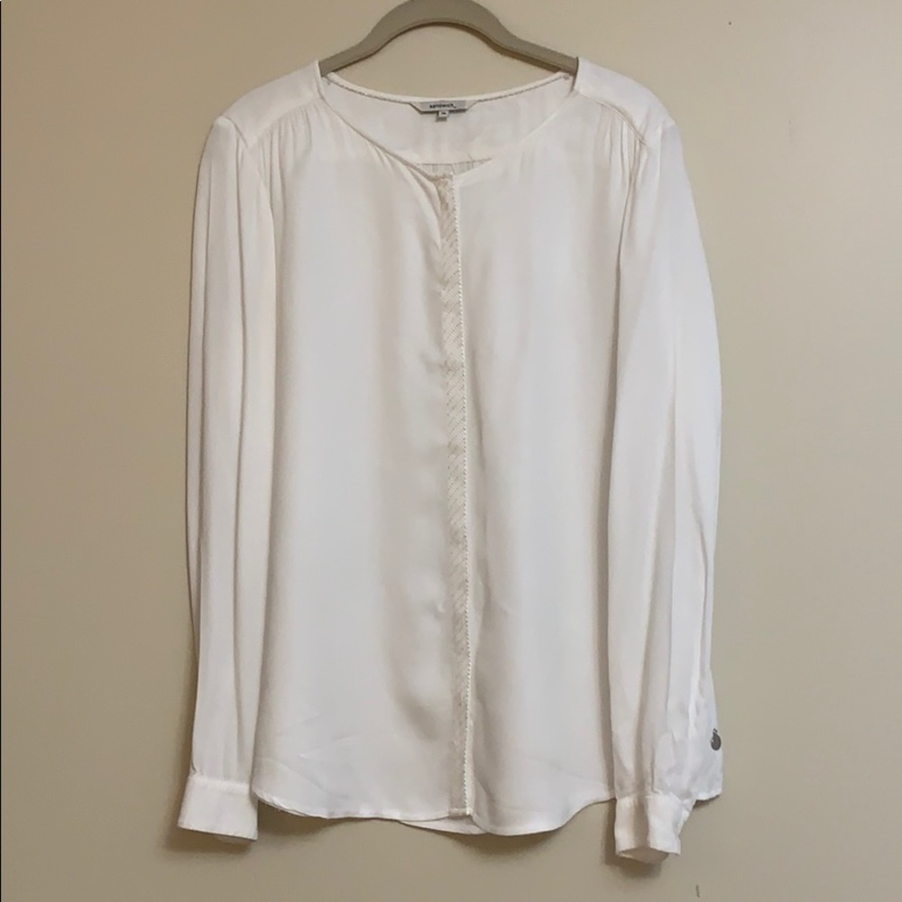 Sandwich Silky cream elegant blouse size 6